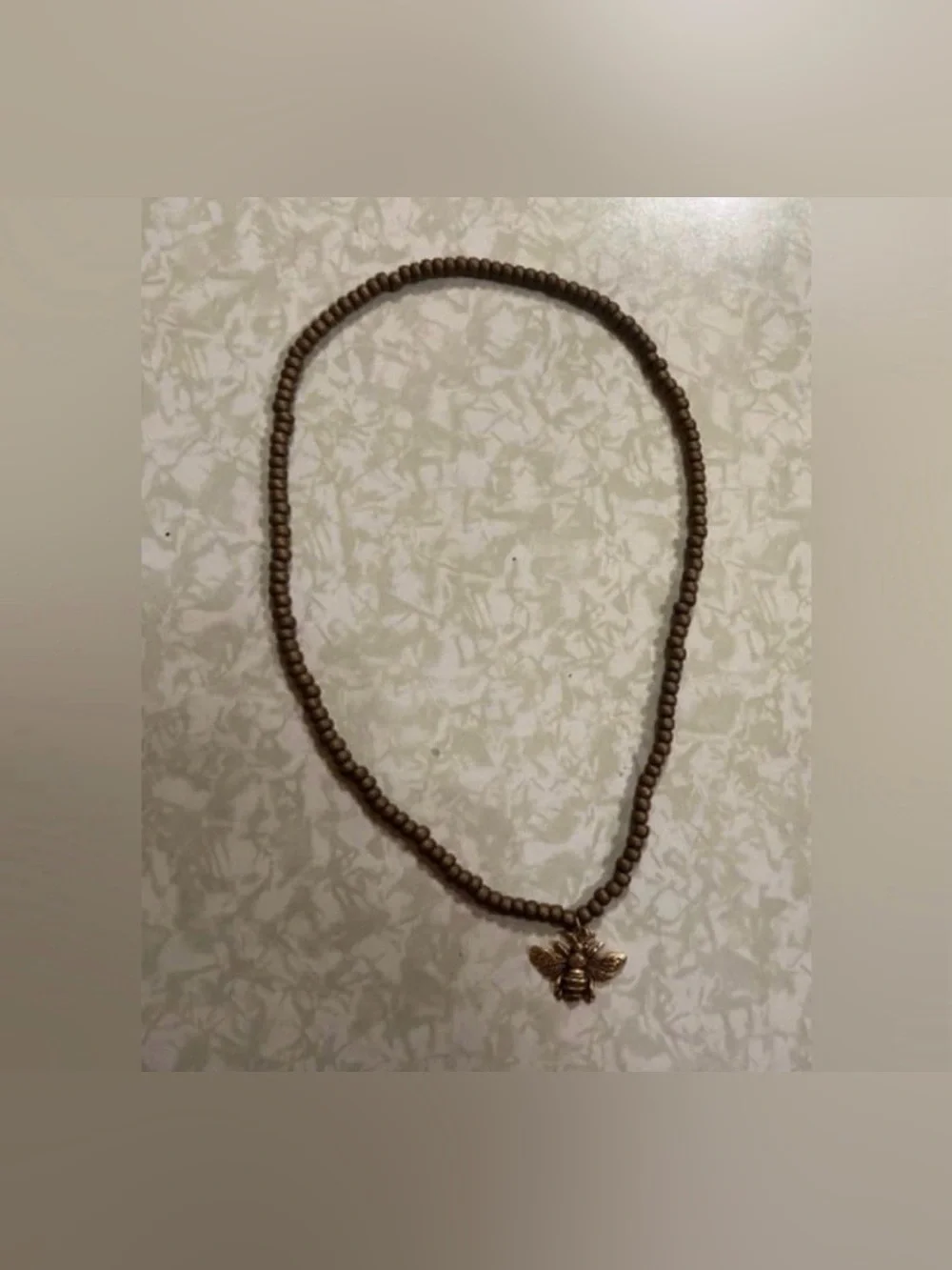 Gold Tone Bee Charm Necklace #9349 💎 - Picture 7 of 10